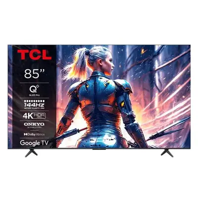 Televizor QLED TCL cm, 85T8B, Ultra HD 4K, Smart TV, WiFi, CI+, Negru