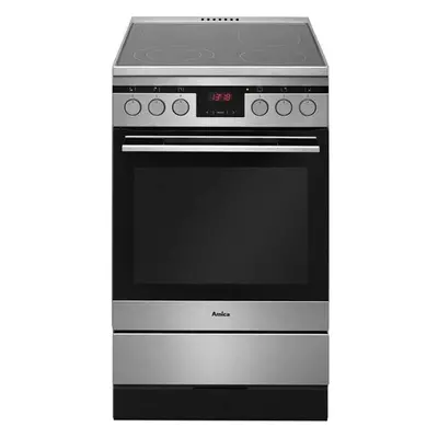 Aragaz Amica, KC 514CE3.413TsKDHaQ XL, vitroceramica-electrica, cm latime, 65L, Inox