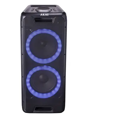 Boxa portabila activa, AKAI DJ-880, Bluetooth 4.2, 100W, FM radio