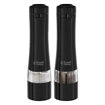 Rasnite electrice pentru sare si piper Russell Hobbs Black 28010-56, Iluminare, Nivel rasnire aj