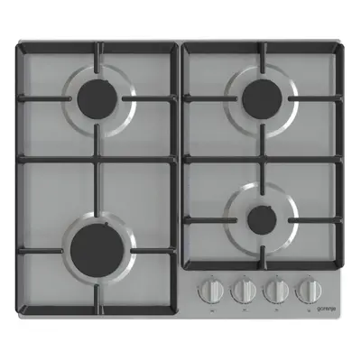 Gorenje G641EX Plita incorporabila pe gaz, 60cm, zone de gatit, 7650W, control mecanic, Inox