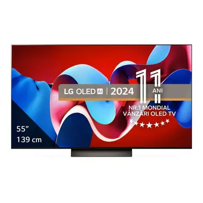 Televizor LG OLED evo 55C41LA, cm, Smart, 4K Ultra HD, Hz, Clasa G (Model 2024), Negru