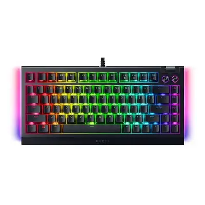 Tastatura Gaming Razer BlackWidow V4 75%, iluminare RGB, Layout US, Switch Orange Tactile Gen-3,