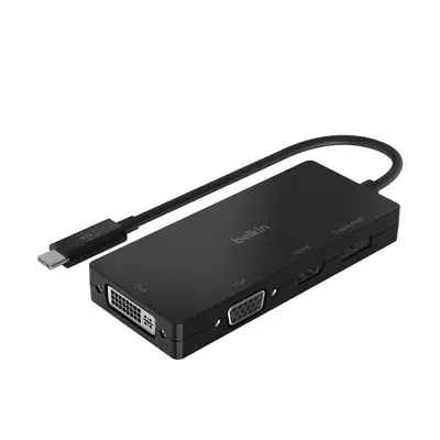 Cablu Adaptor Video Belkin AVC003btBK, USB-C, HDMI, VGA, DVI, DisplayPort, Multi-Port, 4K UHD, N