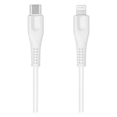 Cablu de date Canyon CNS-MFIC4W, USB-C - Lightning, 1,2m, Alb