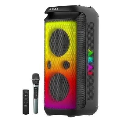 Boxa Portabila Akai Party Speaker 600, 120W RMS, USB, micro-SD, Negru