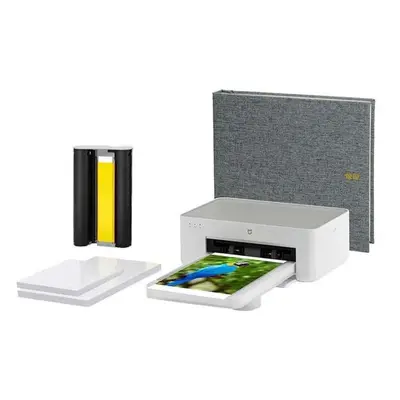 Set imprimanta foto Xiaomi 1S, Wireless, cu coli hartie foto de 6", cu coli hartie foto de 3", A