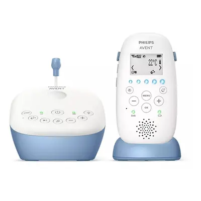 Sistem DECT de monitorizare pentru copii Philips Avent SCD735/52, ore, proiector lumina nocturn,