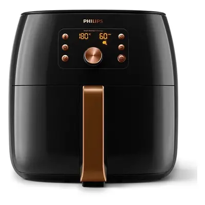 Friteuza cu aer cald Philips Airfryer Smart Premium HD9867/90, 2225W, 1.4kg, Negru/Auriu