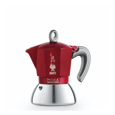 Filtru de cafea cu inductie Bialetti Moka, portii, Rosu