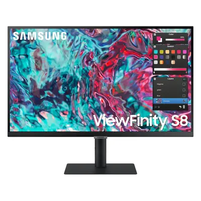 Monitor IPS LED Samsung 27" LS27B800TGUXEN, UHD (3840 x 2160), HDMI, Boxe, Pivot, Negru