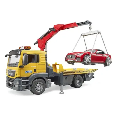 Camion platforma MAN TGS cu macara, roadster, Bruder