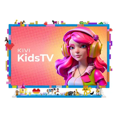 Televizor Smart Android pentru copii KIVI - KidsTV, 32'', cm, Full HD, lumina albastra scazuta, 