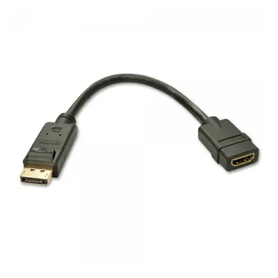 Adaptor LINDY Adaptor, 1x DisplayPort 1.2 Male - 1x HDMI 1.3 Female, Negru