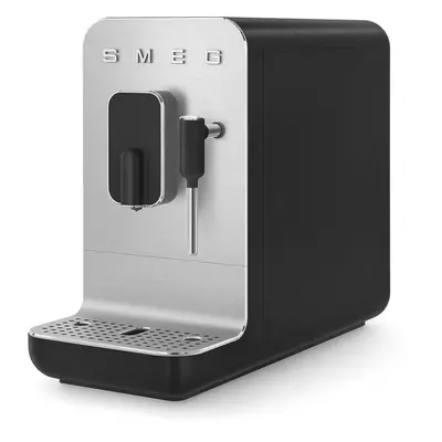 Smeg Aparat automat de cafea espresso BCC02BLMEU, cu sistem de spumare, Negru / Argintiu