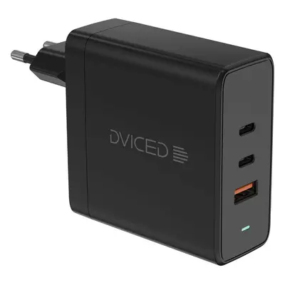 Incarcator retea Dviced DV221013, 65W, GaN, USB-A, USB-C Negru