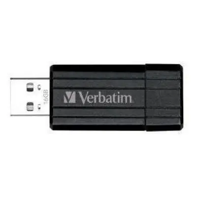 USB Flash Drive Verbatim PinStripe 8GB Black