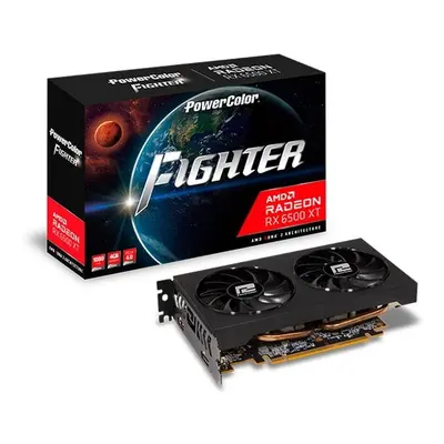 Placa video Powercolor Radeon RX XT Fighter, 4GB GDDR6, 64-bit