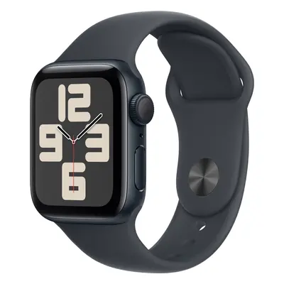 Apple Watch SE (2024), GPS, Carcasa Midnight Aluminium 40mm, Midnight Sport Band - S/M