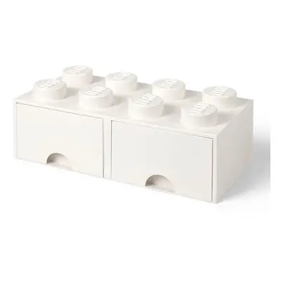 Cutie depozitare LEGO 2x4 cu sertare, alb (40061735)