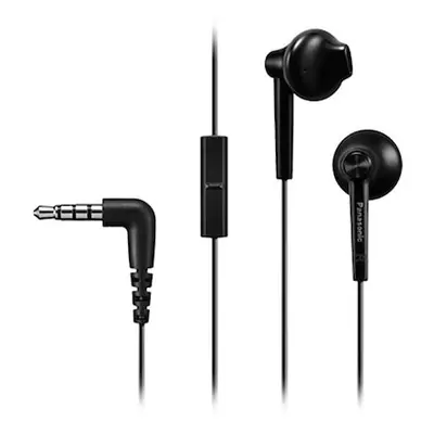 Casti Audio In Ear Panasonic RP-TCM55E-K, Cu fir, Microfon, Negru