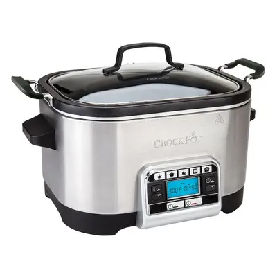 Multicooker Crock-Pot, 5.6L, functie slowcooker, functie masina de paine, Inox