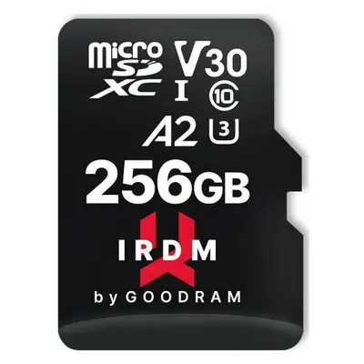 Memory Card MicroSDXC Goodram IRDM 256GB, Class 10, UHS I U3 + Adaptor SD