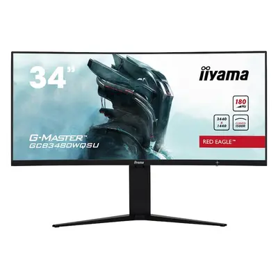 Monitor gaming LED VA iiyama G-Master GCB3481WQSU-B1, 34", UWQHD, HDMI, Display Port, 180Hz, RED