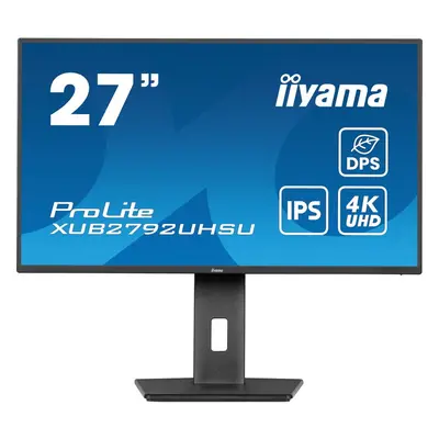 Monitor IPS LED Iiyama 27" XUB2792UHSU-B6, UHD (3840 x 2160), HDMI, DisplayPort, Boxe, Pivot, ms