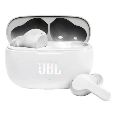 Casti audio in-ear JBL Vibe 200, True Wireless, Bluetooth, Deep Bass, Alb