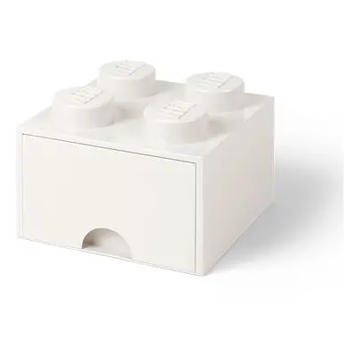 Cutie depozitare LEGO 2x2 cu sertar, alb (40051735)