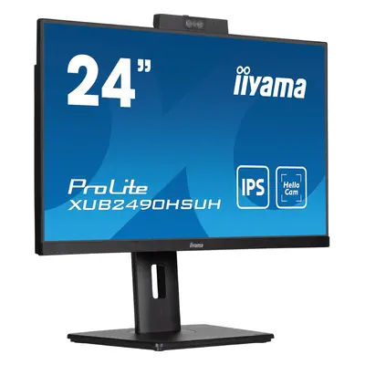 Monitor IPS LED Iiyama 23.8" XUB2490HSUH-B1, Full HD (1920 x 1080), HDMI, DisplayPort, Boxe, Piv