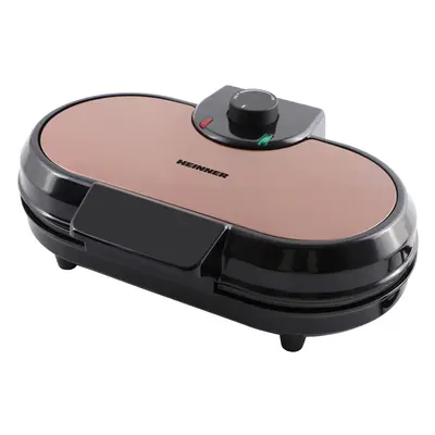 Aparat de facut gofre Heinner Copper Crown HWF-1000CR, 1000W, buton reglare temperatura, placi c