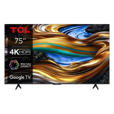 Televizor TCL LED 75P755, cm, Smart Google TV, 4K Ultra HD, Clasa F (Model 2024), Negru