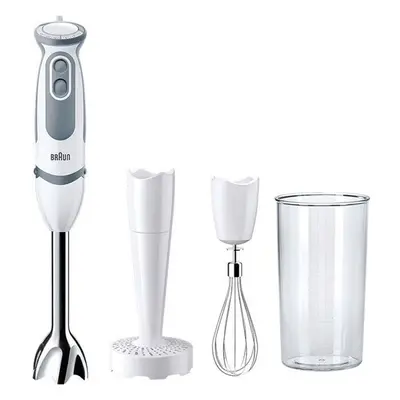 Mixer vertical Braun MQ5207WH, W, Pahar gradat 0.6 l, Accesoriu piure, Tel, trepte viteza, Alb/G