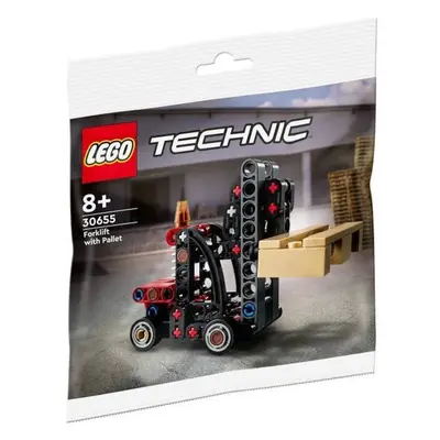 Lego Technic Stivuitor 30655, LEGO, piese, 8+ ani, Negru/Rosu