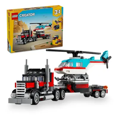 LEGO® Creator in - Camioneta-platforma cu elicopter 31146, piese