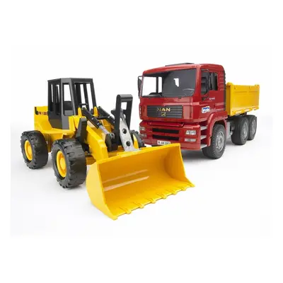 Camion MAN TGA basculabil si buldozer FR130, Bruder