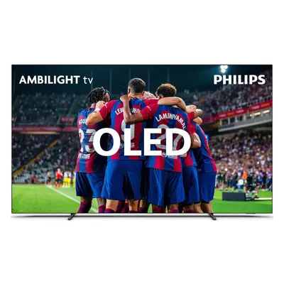 Televizor Philips AMBILIGHT tv OLED 55OLED718, cm, Google TV, 4K Ultra HD, Hz, Clasa G, Argintiu