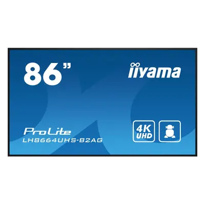 Display Profesional IPS LED iiyama ProLite LH8664UHS-B2AG, Ultra HD (3840 x 2160), HDMI, Boxe, N