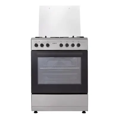 Aragaz mixt Samus SM662AENS INOX, Gaz, Arzatoare, Arzator Wok, Cuptor electric, L, 59.8 cm, Inox