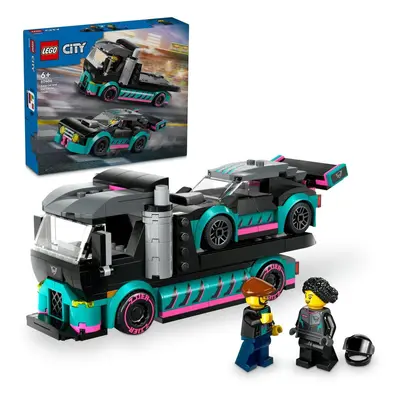 LEGO® City - Masina de curse si camion transportator de masini 60406, piese