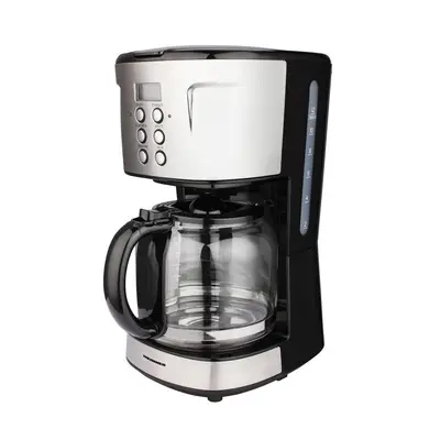 Cafetiera digitala HCM-D915BKS Heinner, W, 1.5 L, timer, Negru/Inox