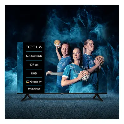 Televizor Tesla LED 50S635BUS, cm, Smart Google TV, 4K Ultra HD, Clasa F, Negru