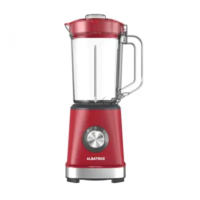 Blender Albatros BM704, Putere 700W, Viteze, Functie Pulse, Lama din inox, Rosu