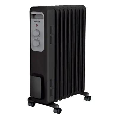 Radiator electric cu ulei Sencor SOH 3309BK, elementi, 2000W, protectie supraincalzire, functie 