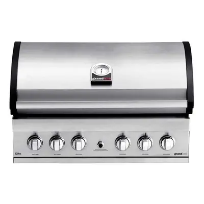 Gratar pe gaz cu arzatoare inox si infrarosu, incastrabil, grile inox, plita fonta, Grandhall El