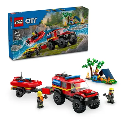 LEGO® City - Camion 4x4 si barca de pompieri 60412, piese