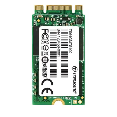 Transcend SSD M.2 SATA 6GB/s, 64GB, MLC (read/write; 450/90MB/s)