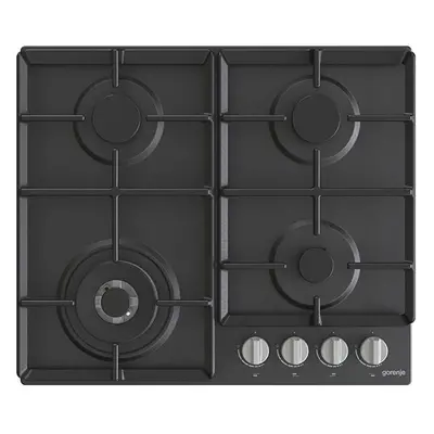 Plita incorporabila GORENJE GW641EXB, Gaz, arzatoare, Wok, Negru